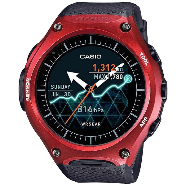 スマートウォッチ 「Smart Outdoor Watch」（レッド） WSD-F10RD