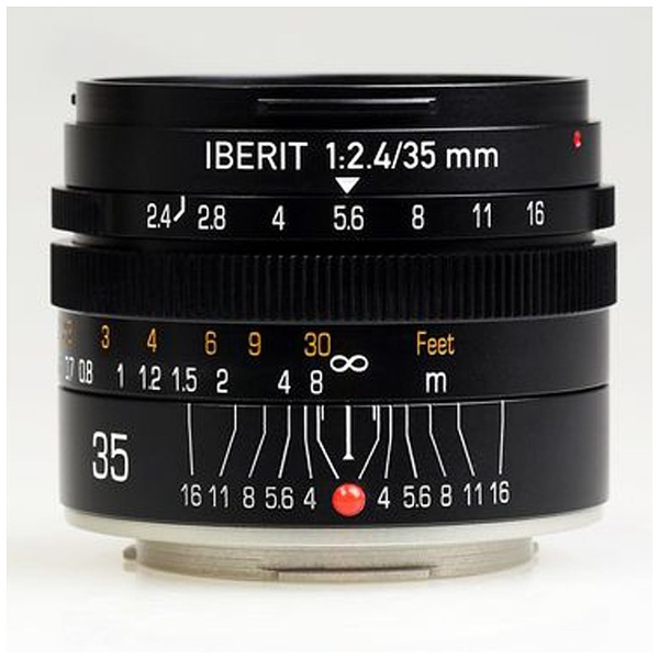 カメラレンズ 35mm/f2.4 IBERIT(イベリット) ブラック [FUJIFILM X /単焦点レンズ]