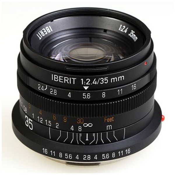 カメラレンズ 35mm f2.4 IBERIT イベリット 引き出物 完全送料無料 ブラック 単焦点レンズ ライカL