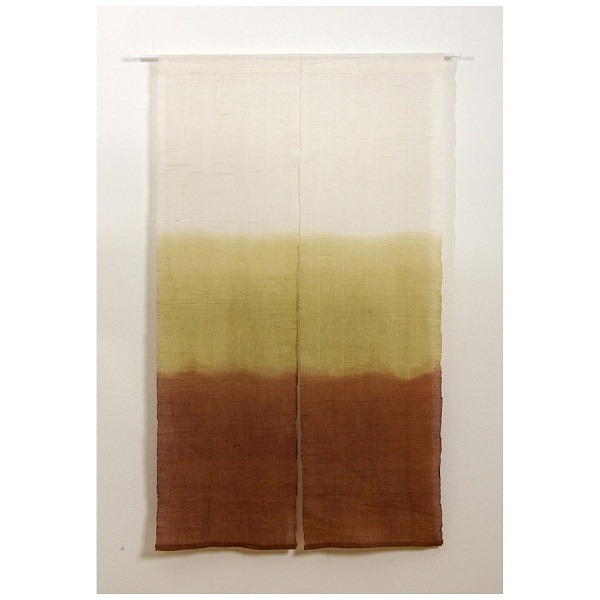 手織りのれん 本麻100％使用 新ぼかし 麻暖簾(85×150cm/ブラウン) イケヒコ｜IKEHIKO 通販