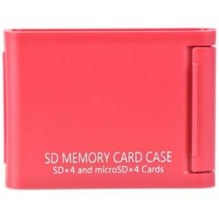 SDメモリーカードケースAS 4枚収納 レッド ASSD4RE