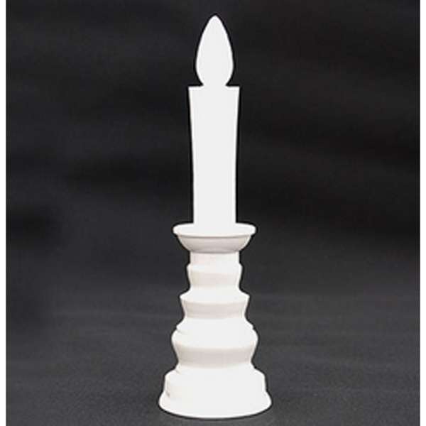 附带烛台的安心的蜡烛(小)白ARO4202WH_1