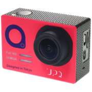 ACX1 NR アクションカメラ Q-camera ネイビー・アンド・レッド [フルハイビジョン対応 /防水]