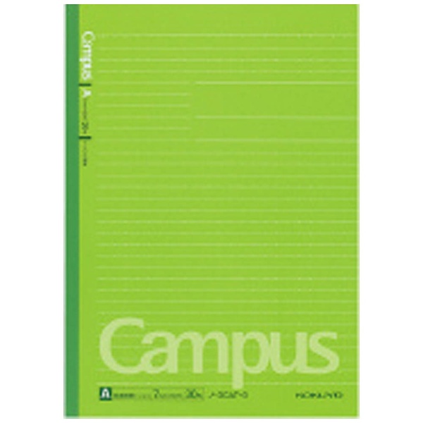 Campus(キャンパス) ノート(カラー表紙) 緑 3CAT-G [セミB5・B5 /7mm(A罫) /ドット入り罫線] コクヨ｜KOKUYO 通販  | ビックカメラ.com