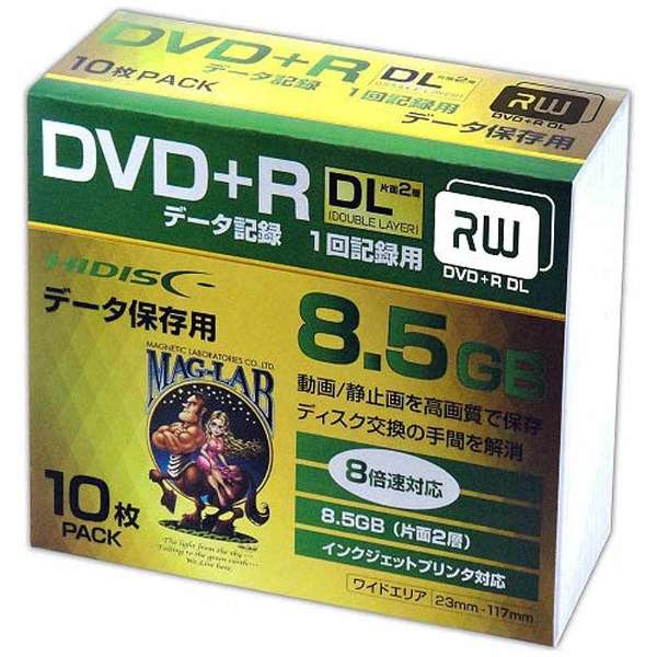 f[^pDVD+R Hi-Disc HDD+R85HP10SC [10 /8.5GB /CNWFbgv^[Ή]_1