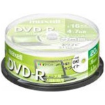 データ用DVD-R ホワイト DR47PWE.20SP [20枚 /4.7GB /インクジェットプリンター対応]