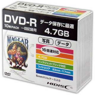 f[^pDVD-R Hi-Disc zCg HDDR47JNP10SC [10 /4.7GB /CNWFbgv^[Ή]