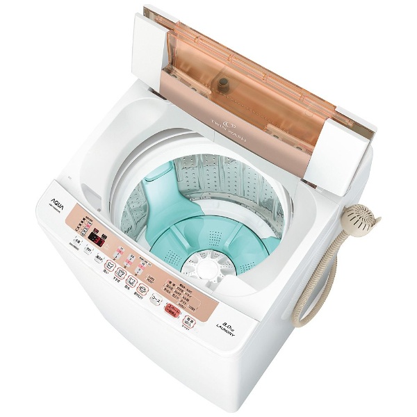 AQW-VW800E-WX 全自動洗濯機 クリアホワイト [洗濯8.0kg /乾燥機能無 /上開き]