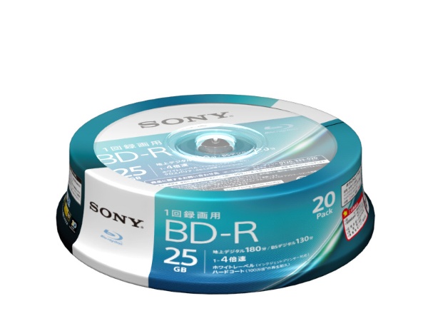 ビックカメラ.com - 録画用BD-R SONY ホワイト 20BNR1VJPP4 [20枚 /25GB /インクジェットプリンター対応]