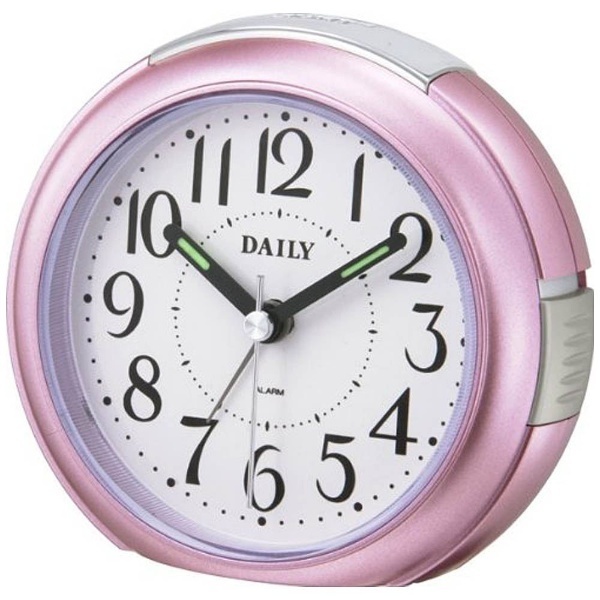 目覚まし時計 【デイリー(DAILY)RA21DN】 ピンクメタリック色（白） 8REA21DN13 [アナログ] リズム時計｜RHYTHM 通販 