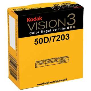 カラーネガ VISION3 50D スーパー8 ムービーフィルム 7203 50フィート