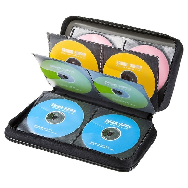 DVD/CD対応 セミハードケース 96枚収納 ブラック FCD-WL96BK サンワサプライ｜SANWA SUPPLY 通販