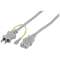电力电缆3针接受器(手术刀)⇔2大头针插头(秃)2.0m灰色