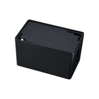 ケーブル＆タップ収納ボックス Sサイズ （W230×D140×H132mm・ブラック） CB-BOXP1BKN2