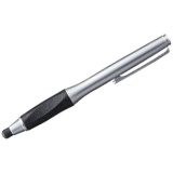 〔タッチペン：静電式・感圧式・光学式〕　交換用先端ゴム5個入りタッチペン　シルバー PDA-PEN37SV_1