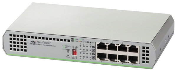 ギガビットイーサネットスイッチ（8ポート・1000Base-T）　AT-GS910／8　2329R
