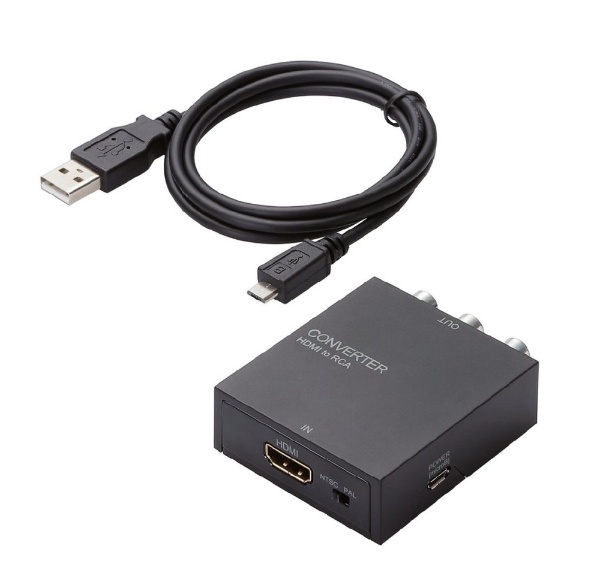 映像変換コンバーター HDMI→RCA ブラック AD-HDCV02 [自動] エレコム 