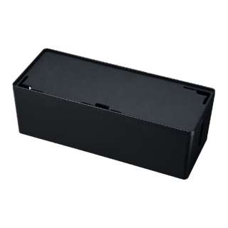 ケーブル＆タップ収納ボックス Lサイズ （W400×D160×H132mm・ブラック） CB-BOXP3BKN2