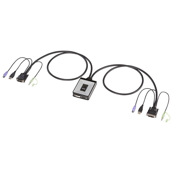 DVIパソコン切替器 グレー SW-KVM2DUN [2入力 /1出力 /自動