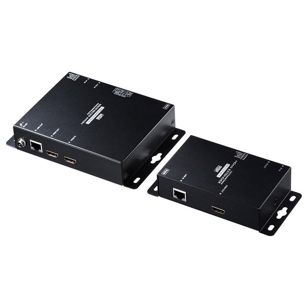 HDMIエクステンダー(セットモデル) PoE対応 ブラック VGA-EXHDPOE2 [2入力 /1出力 /4K対応 /手動]