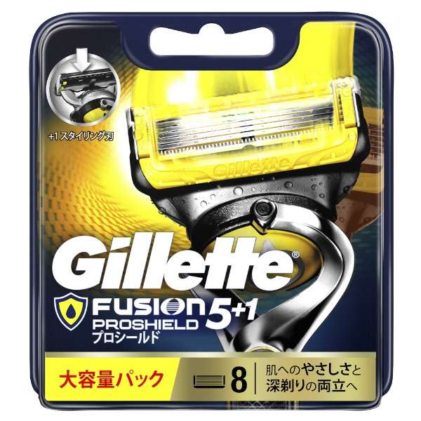 Gillette（ジレット） フュージョン 5＋1 プロシールド 髭剃り 替刃8個入 ジレット｜Gillette 通販 | ビックカメラ.com