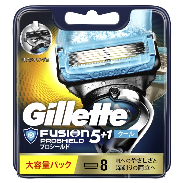 Gillette（ジレット） フュージョン 5＋1 プロシールド クール替刃8個 ...