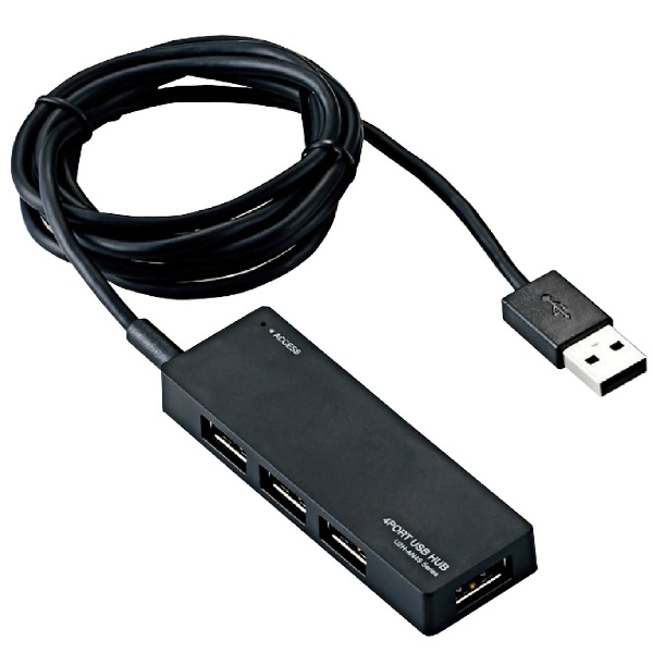 U2H-AN4S USB-Aハブ (Windows11対応/Mac) ブラック [バス＆セルフパワー /4ポート /USB2.0対応] エレコム｜ ELECOM 通販 | ビックカメラ.com