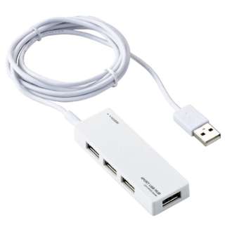U2H-AN4S USB-Aハブ (Windows11対応/Mac) ホワイト [バス＆セルフパワー /4ポート /USB2.0対応]