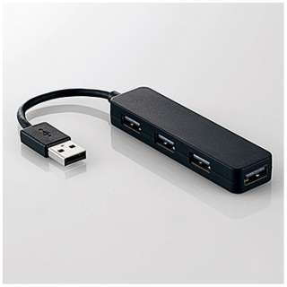U2H-SN4NB USBハブ 4ポート バスパワー USB2.0 ブラック Windows11 Mac対応 MacBook Surface Chromebook他 ノートPC対応 ブラック [バスパワー /4ポート /USB2.0対応]