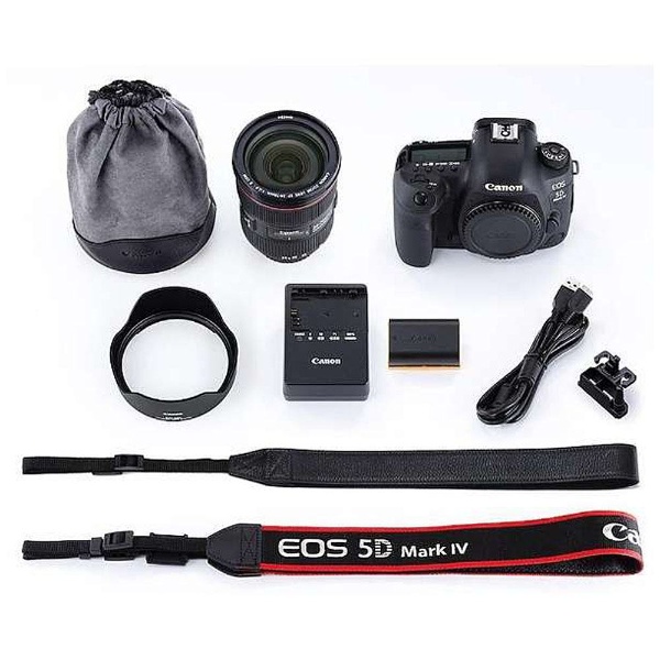 EOS 5D Mark IV デジタル一眼レフカメラ EF24-70 F2.8L II USM  レンズキット（FIVEオリジナルストラップ付き限定セット） ブラック EOS5DMK42470L2LK [ズームレンズ]