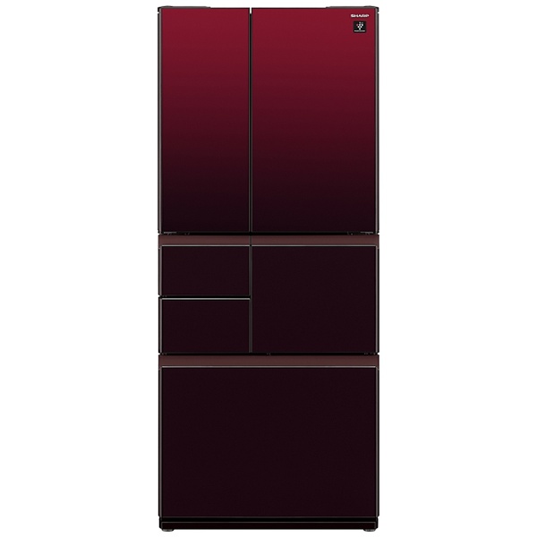 SJ-GT48C-R 冷蔵庫 プラズマクラスター冷蔵庫 グラデーションレッド [6 ...