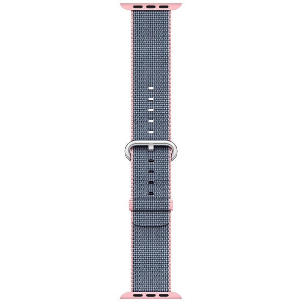 即日発送 Apple Watch 38mm 用交換バンド 最低価格の A ミッドナイトブルーウーブンナイロン ライトピンク MNK62FE