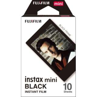 チェキ　インスタントフィルム　カラー instax mini BLACK（ブラック） [10枚 /1パック]
