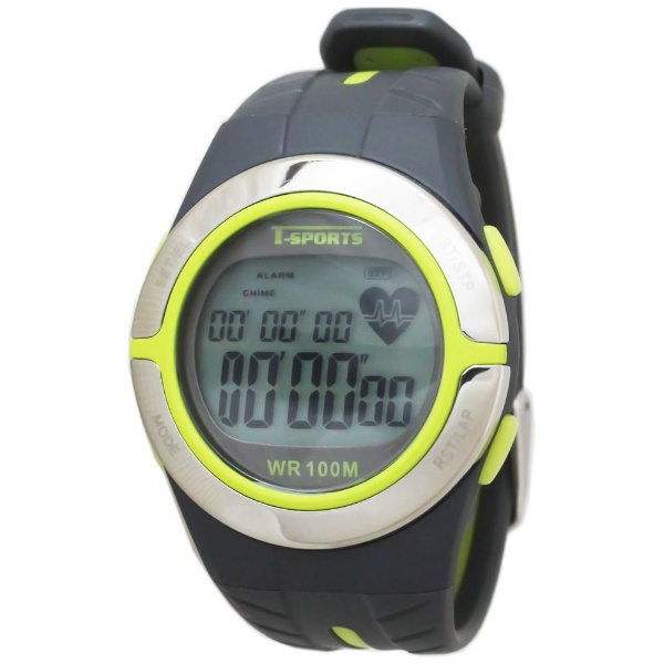 T-SPORTS ティースポーツ デジタルウオッチ 心拍計測 腕時計 メンズ