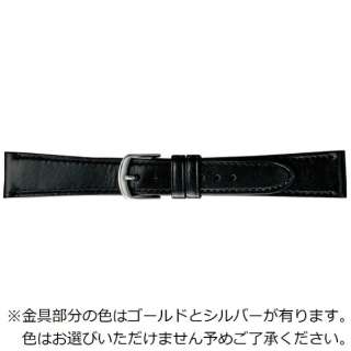 時計バンド グレーシャス カンガルー（19-14mm・黒）　BC017AR