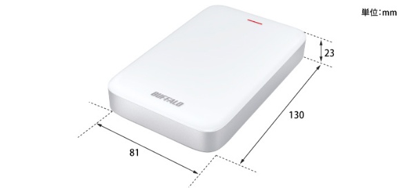 HD-PA1.0TU3-C 外付けHDD ホワイト [1TB /ポータブル型]