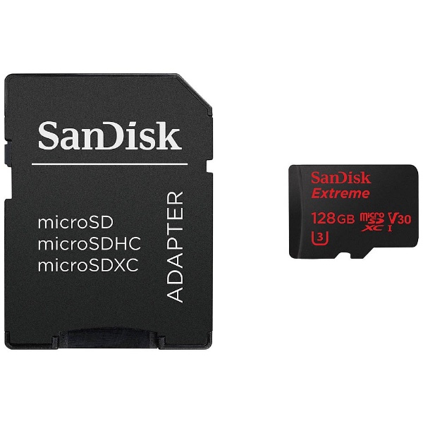 microSDXCカード Extreme（エクストリーム） SDSQXVF-128G-JN3MD [128GB /Class10]