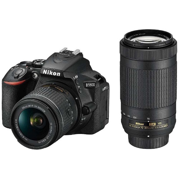 D5600 デジタル一眼レフカメラ ブラック [ズームレンズ+ズームレンズ 