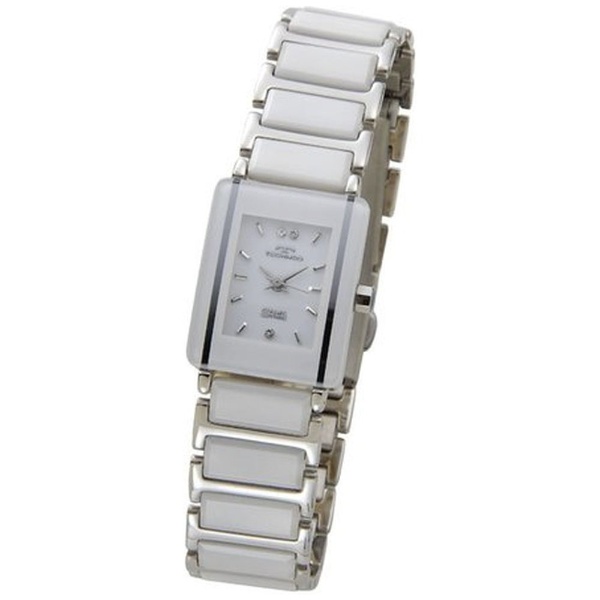 レディース腕時計 セラミック TSL906TW ホワイト×シルバー テクノス