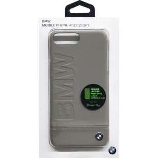 iPhone 7 Plusp@U[P[X BMW@PC Hard Case@Logo Imprint Genuine Leather@O[@BMHCP7LLLST