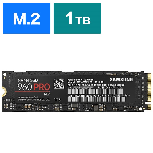 MZ-V6P1T0B/IT 内蔵SSD 960 PRO [1TB /M.2] 【バルク品】