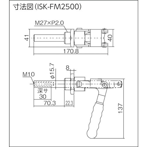 育良 押し引き兼用型トグルクランプ ステンレスタイプ（31553） ISK