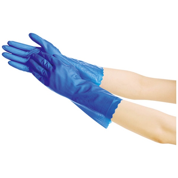 No.181ブルーフィット（薄手）塩化ビニール手袋 3双入 Sサイズ ブルー