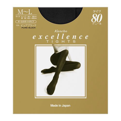 excellence（エクセレンス）タイツ（80D）M-L ピュアブラック カネボウ ...