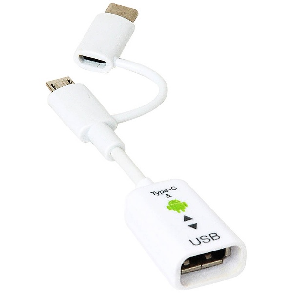USBѴۥȥץ [USB-Cmicro USB ᥹ USB-A] ۥ磻 ZUH-CMBAR201W