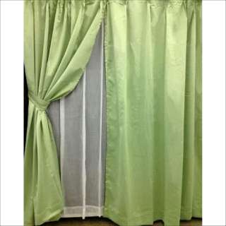 4张组窗帘安排卢克(*2张布料立体皱纹:100×135cm/绿色*2张+比赛:100×133cm/白)