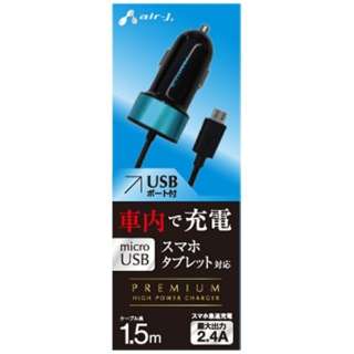 mmicro USB/USBdnԍڗp[d{USB|[g 2.4A i1.5m/1|[gEu[jDKJP24-V BL [1.5m]_1