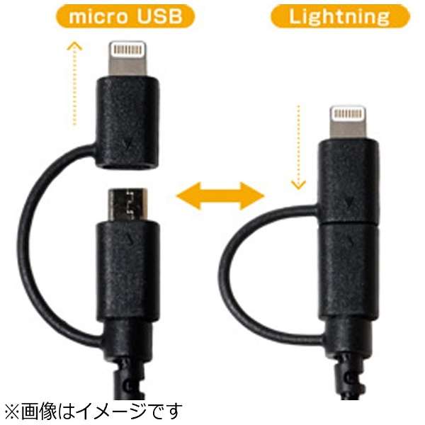 mmicro USB{CgjOnUSBP[u [dE] 2.4A i0.5mEubNjMFiF SLCMT05BK 0.5m/ubN_2