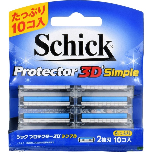 Schick（シック） プロテクター 3Dシンプル替刃10個入 〔ひげそり 