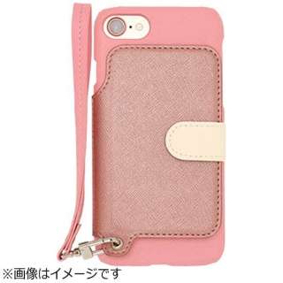 iPhone 7p 蒠^U[P[X@RAKUNI LIGHT PU Leather Case Book Type with Strap@sN@RCB-7 PK yïׁAOsǂɂԕiEsz